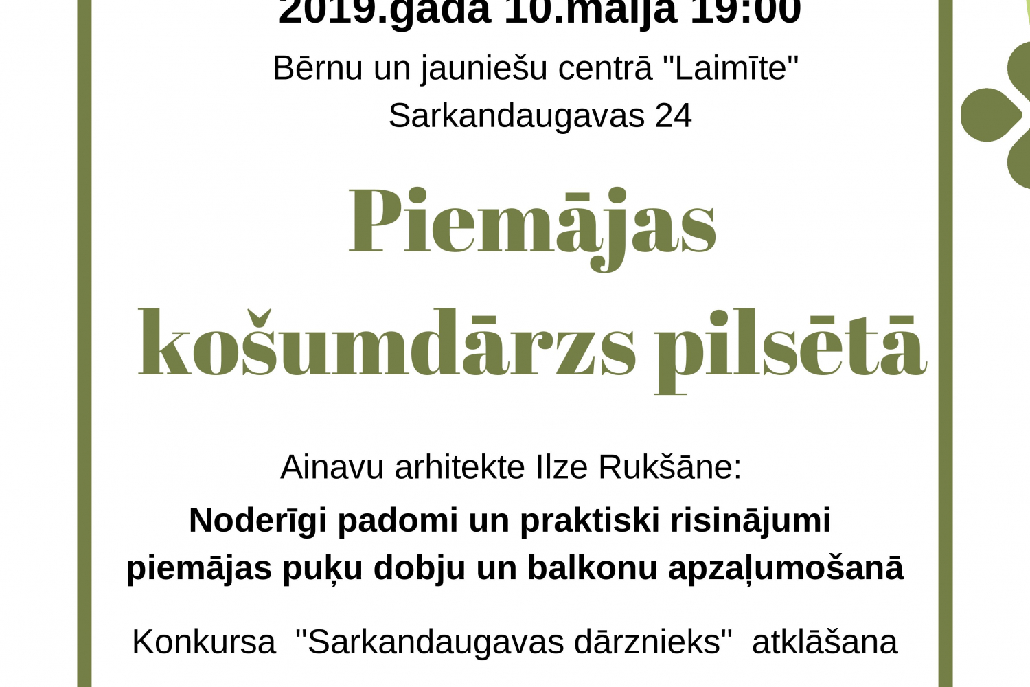 informatīvs plakāts par lekciju