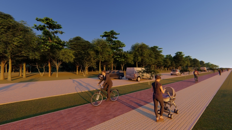 Gājēju un velo celiņš Ķengaraga apkaimē no Maskavas ielas līdz Daugavai