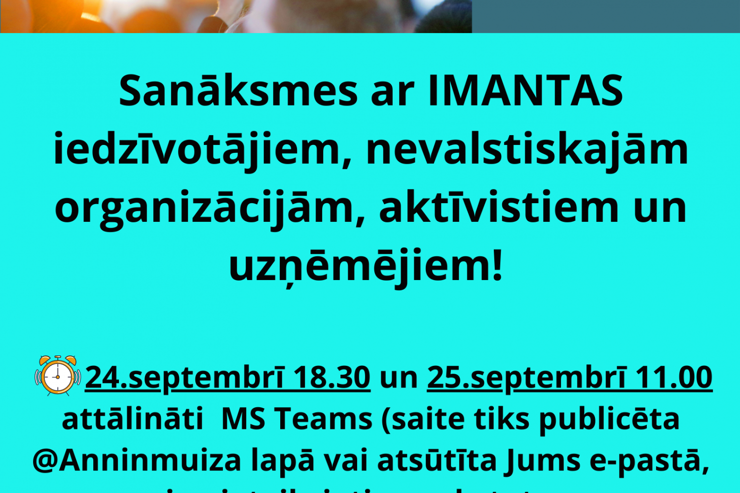 Imantas sadarbibas tikls sanaksmes 24.,25. sep