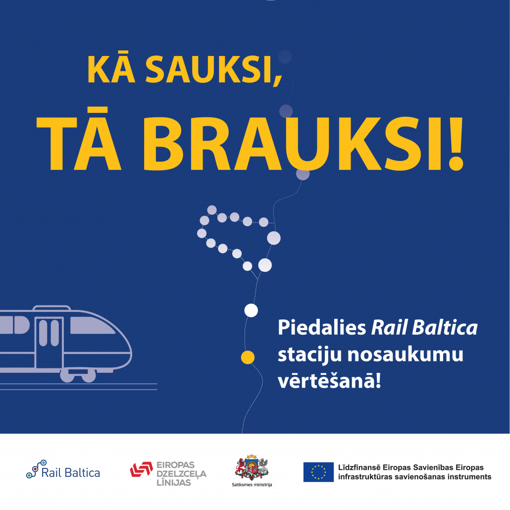 Infografika -Aicina balsot par topošo Rail Baltica staciju nosaukumiem