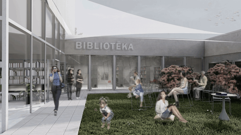 Āgenskalna bibliotēkas ārtelpas labiekārtošana