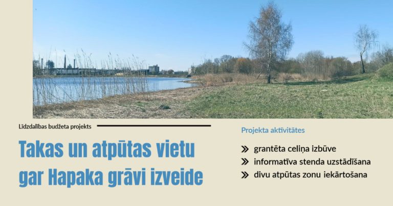 Takas un atpūtas vietu gar Hapaka grāvi izveide