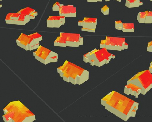 Fotogrāfija: 3D kartes “Saules enerģijas potenciāls” vizualizācijas